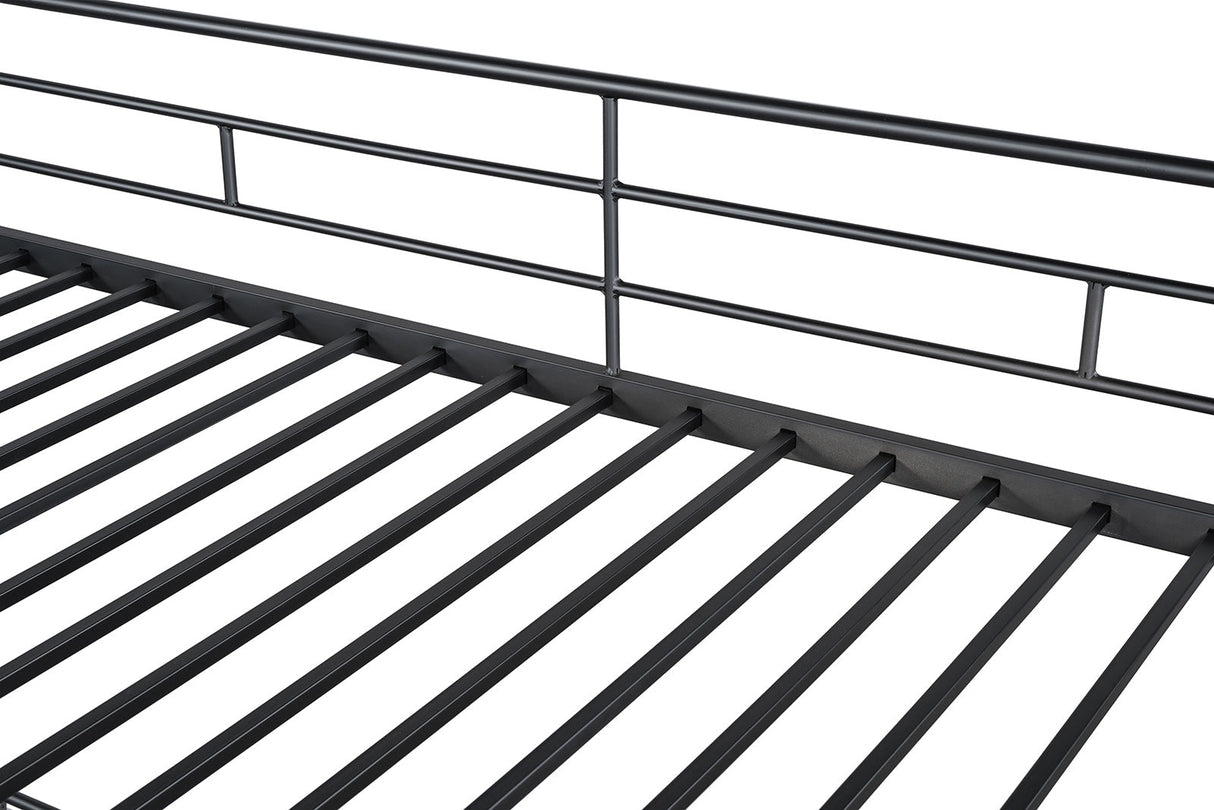 Myles Black Twin Loft Bed from Furniture of America - Luna Furniture