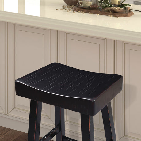 Biasca Black 29" Stool from Furniture of America - Luna Furniture