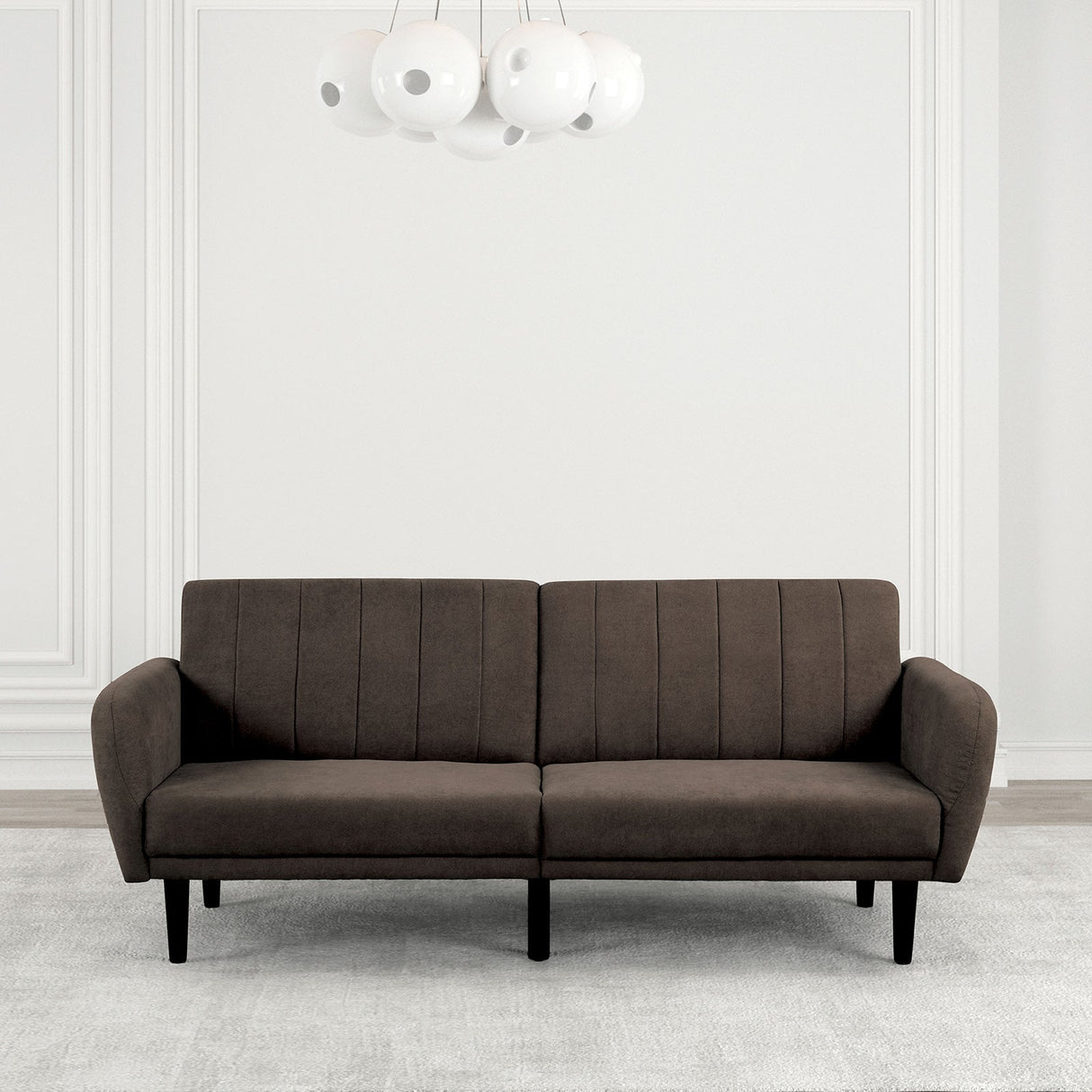 Aristide Brown Futon Sofa from Furniture of America - Luna Furniture