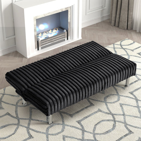 Hinwil Black Futon Sofa Bed from Furniture of America - Luna Furniture