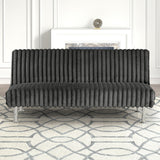 Hinwil Charcoal Futon Sofa Bed from Furniture of America - Luna Furniture