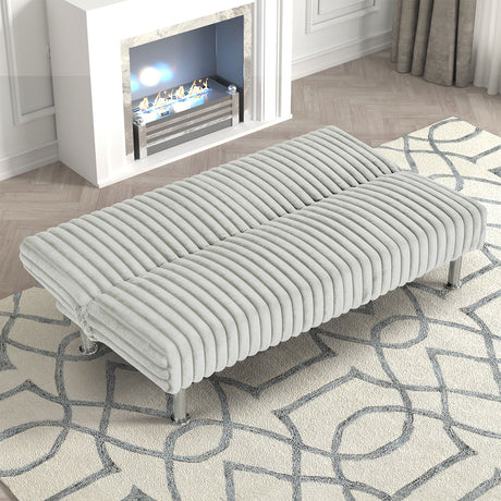 Hinwil Light Gray Futon Sofa Bed from Furniture of America - Luna Furniture