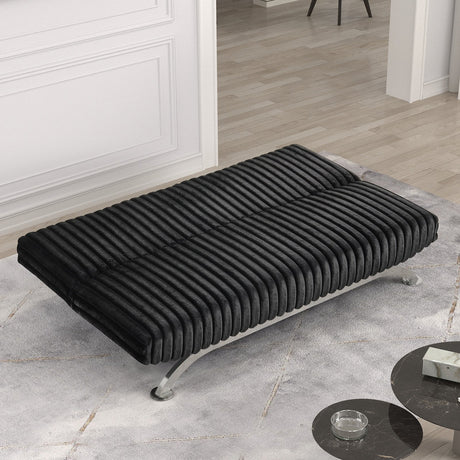 Villeneuve Black Futon Sofa Bed from Furniture of America - Luna Furniture