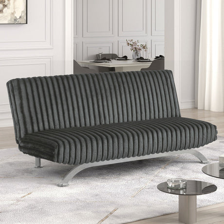 Villeneuve Charcoal Futon Sofa Bed from Furniture of America - Luna Furniture