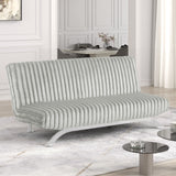 Villeneuve Light Gray Futon Sofa Bed from Furniture of America - Luna Furniture