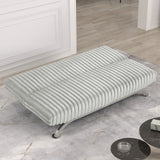 Villeneuve Light Gray Futon Sofa Bed from Furniture of America - Luna Furniture