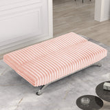 Villeneuve Pink Futon Sofa Bed from Furniture of America - Luna Furniture