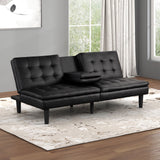 Eidsberg Black Futon Sofa Bed from Furniture of America - Luna Furniture