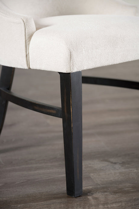 Gosport Black/Beige Arm Chair from Furniture of America - Luna Furniture