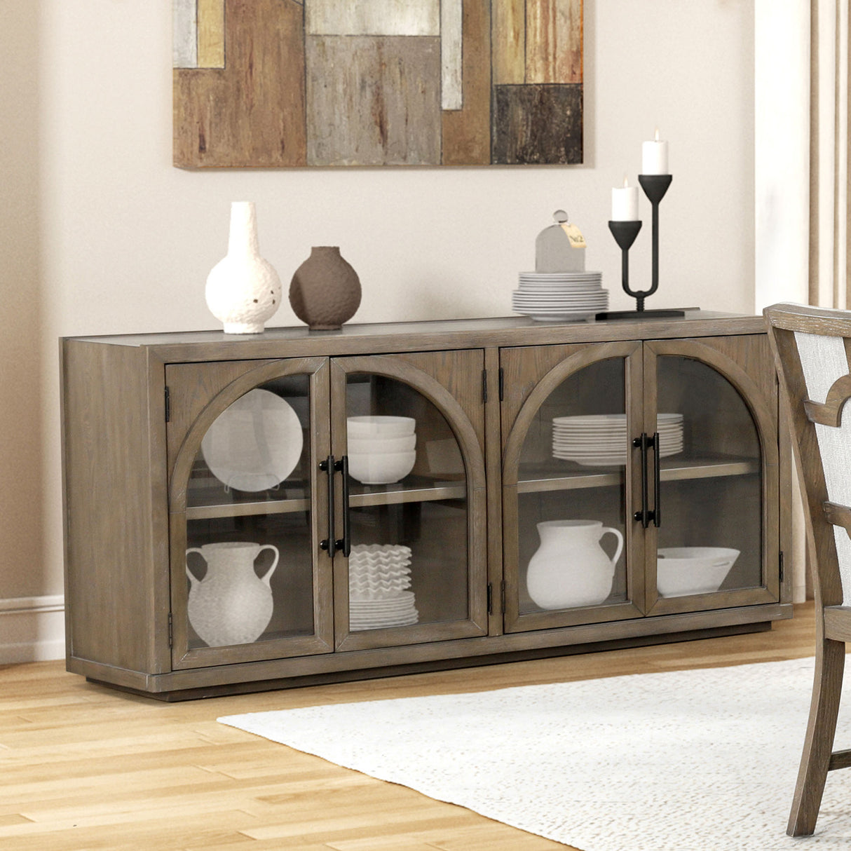 Clements Oak Sideboard from Furniture of America - Luna Furniture