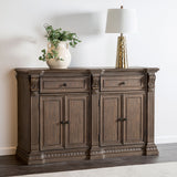 Seven Oaks Weathered Oak Side Board from Furniture of America - Luna Furniture