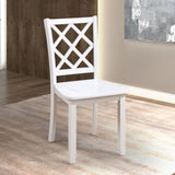 Yamhill White 5 Pc. Dining Table Set from Furniture of America - Luna Furniture