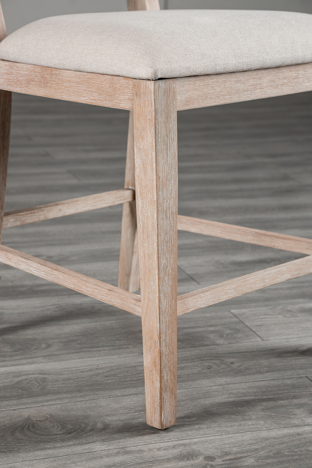 Orbetello Distressed Natural Counter Chair from Furniture of America - Luna Furniture