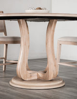 Orbetello Distressed Natural 54" Round Counter Table from Furniture of America - Luna Furniture