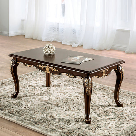 Cookshire Rich Tobacco Coffee Table from Furniture of America - Luna Furniture