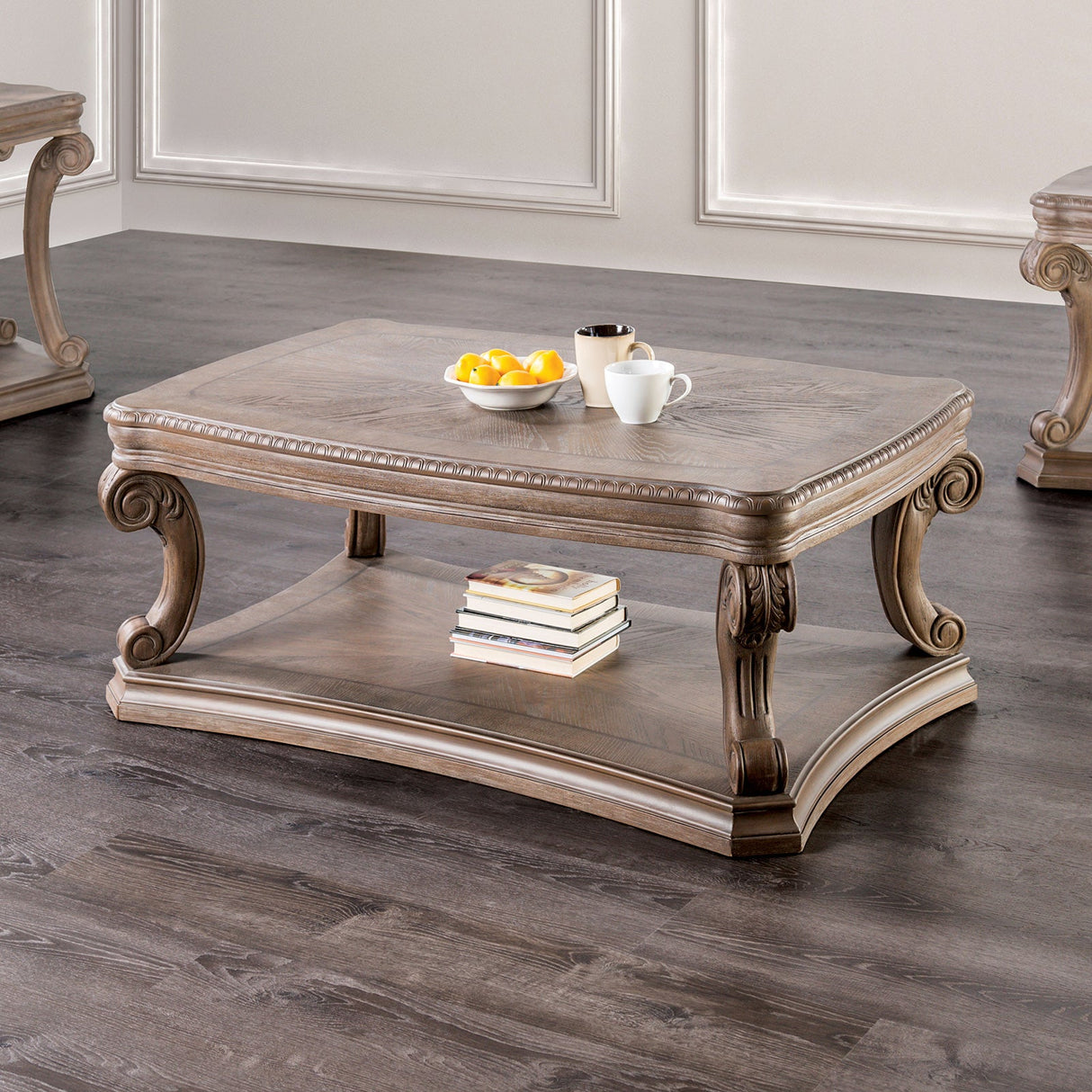 Seven Oaks Weathered Oak Cocktail Table from Furniture of America - Luna Furniture