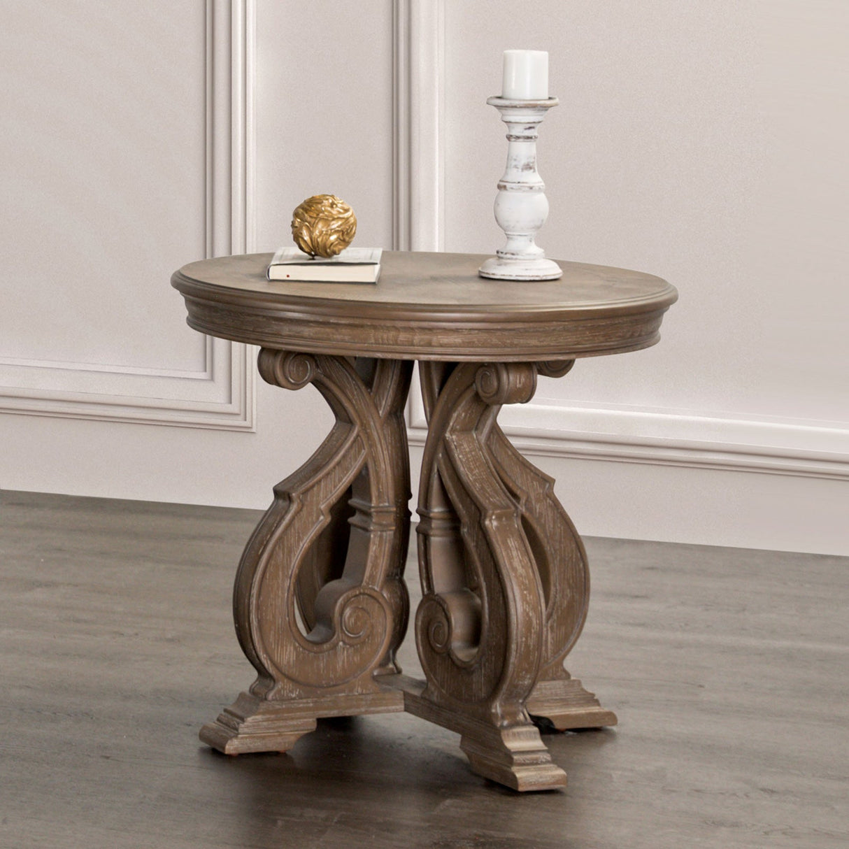 Giordani Weathered Oak End Table from Furniture of America - Luna Furniture