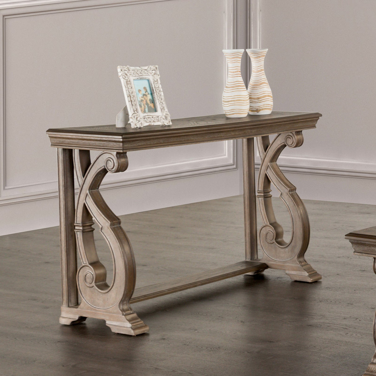 Giordani Weathered Oak Sofa Table from Furniture of America - Luna Furniture