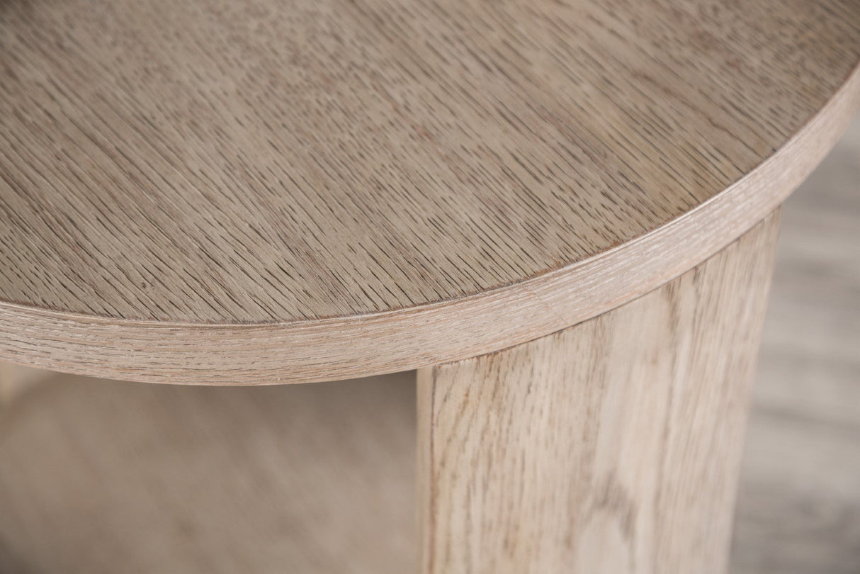 Conisbrough Oak Round End Table from Furniture of America - Luna Furniture