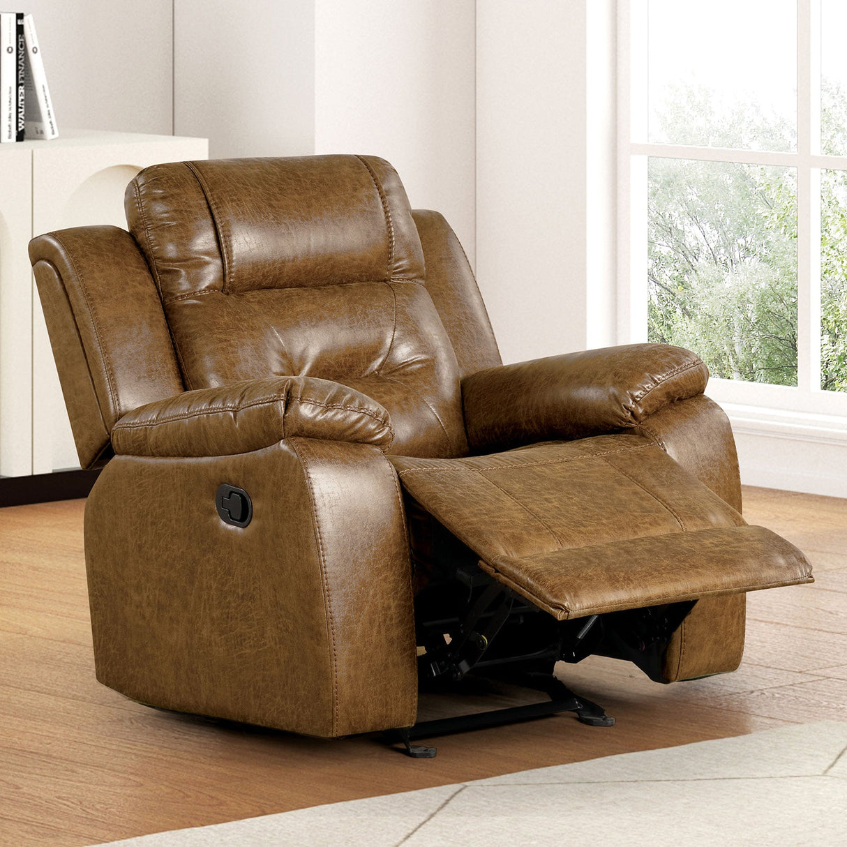 Ezekius Brown Manual Recliner from Furniture of America - Luna Furniture