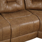 Ezekius Brown Manual Sectional from Furniture of America - Luna Furniture