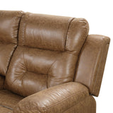 Ezekius Brown Manual Sectional from Furniture of America - Luna Furniture