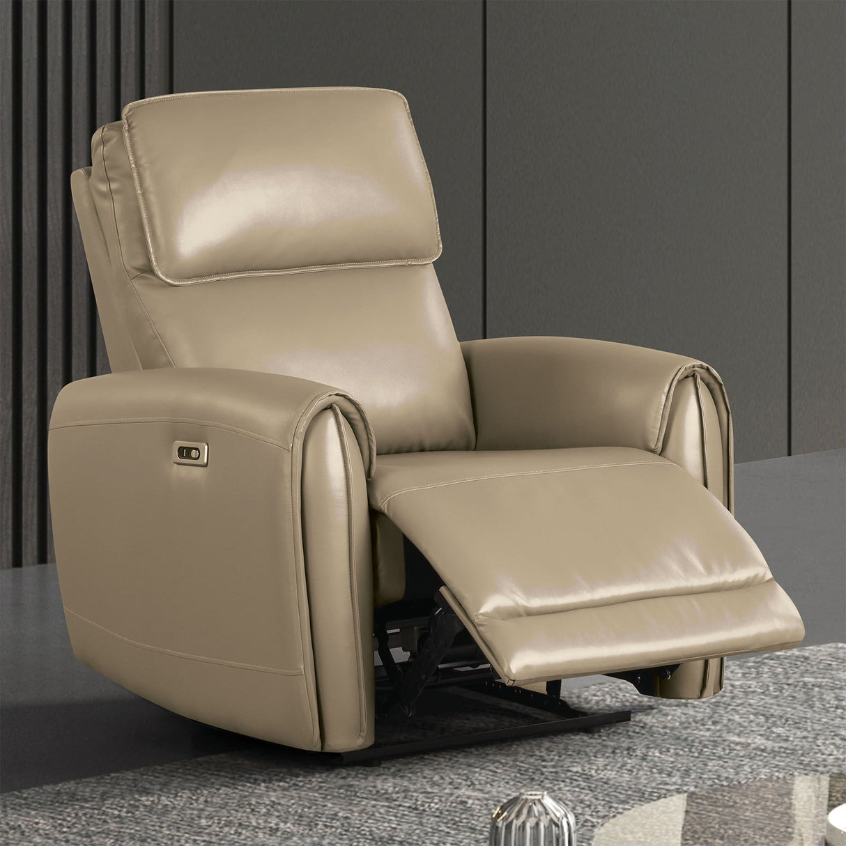 Schlieren Beige Power Recliner from Furniture of America - Luna Furniture