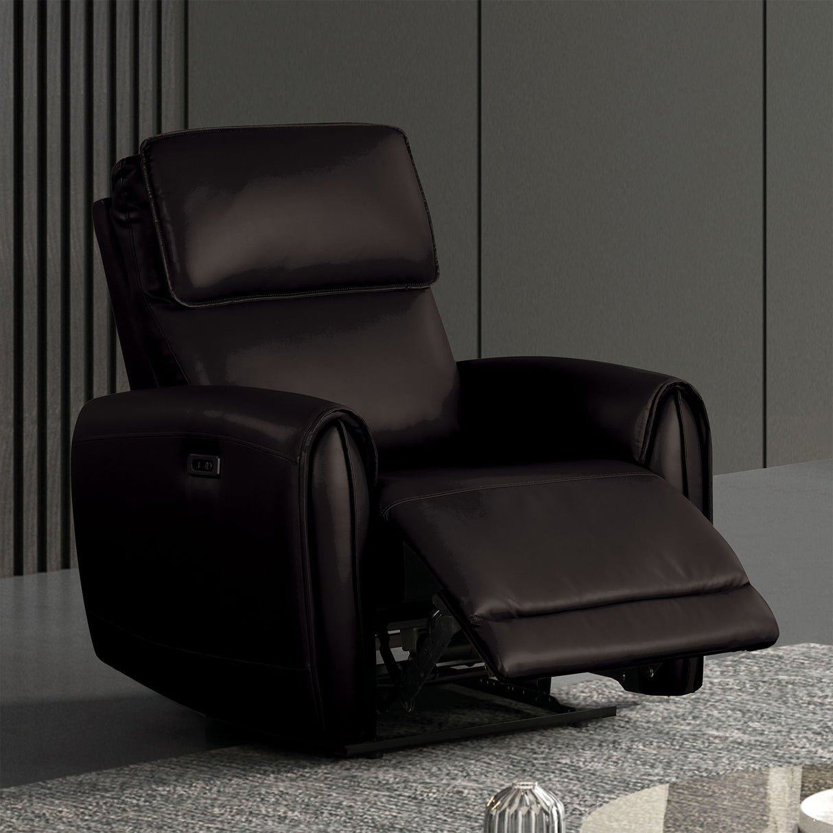 Schlieren Black Power Recliner from Furniture of America - Luna Furniture