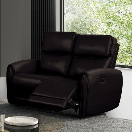 Schlieren Black Power Loveseat from Furniture of America - Luna Furniture