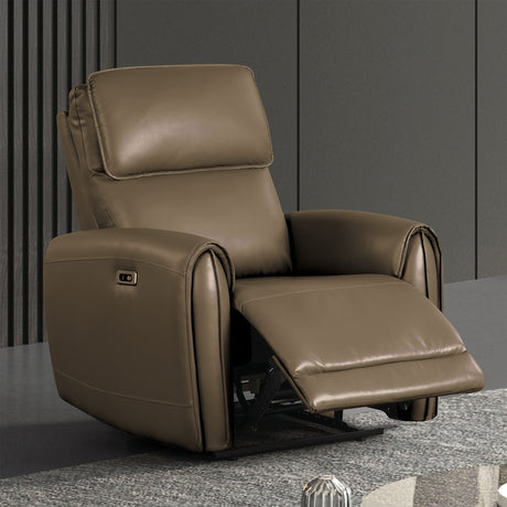 Schlieren Light Brown Power Recliner from Furniture of America - Luna Furniture