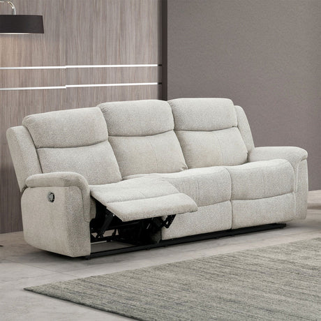 Sandbach Light Gray Manual Reclining Sofa from Furniture of America - Luna Furniture