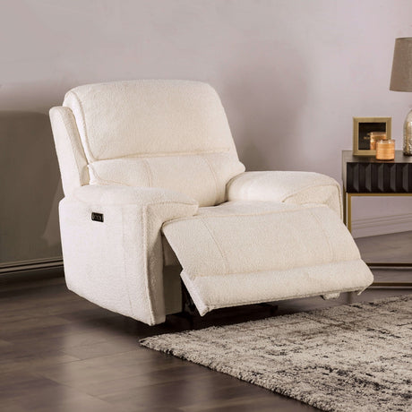 Morcote Beige Power Recliner from Furniture of America - Luna Furniture