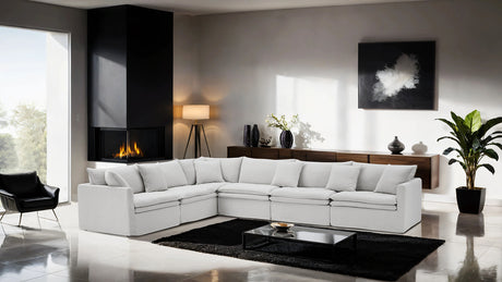 Crayford Light Gray L-Sectional from Furniture of America - Luna Furniture