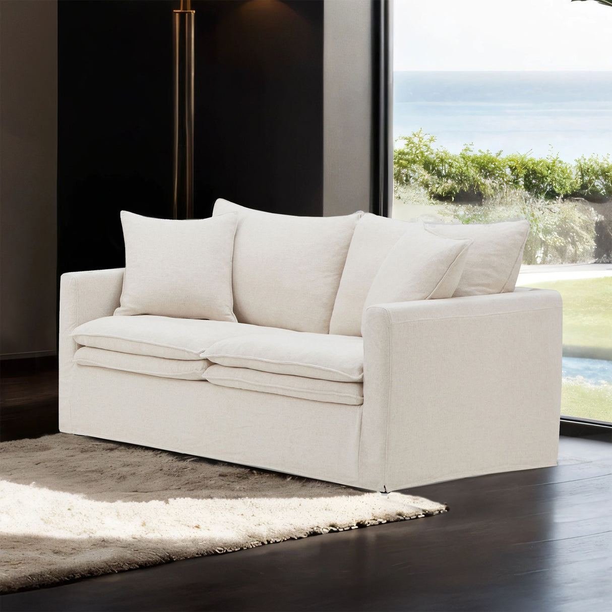 Crayford Taupe Loveseat from Furniture of America - Luna Furniture