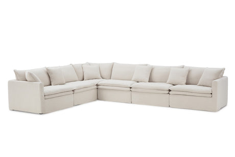 Crayford Taupe L-Sectional from Furniture of America - Luna Furniture