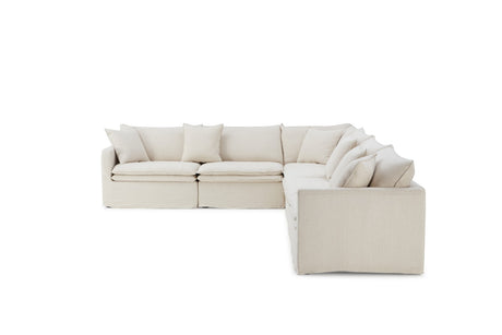 Crayford Taupe L-Sectional from Furniture of America - Luna Furniture