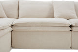 Crayford Taupe L-Sectional from Furniture of America - Luna Furniture