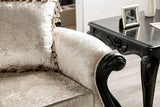 Acapulco Black/Off-White Sofa from Furniture of America - Luna Furniture