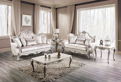 Acapulco Off-White Sofa from Furniture of America - Luna Furniture