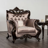 Albacete Dark Cherry/Brown Chair from Furniture of America - Luna Furniture