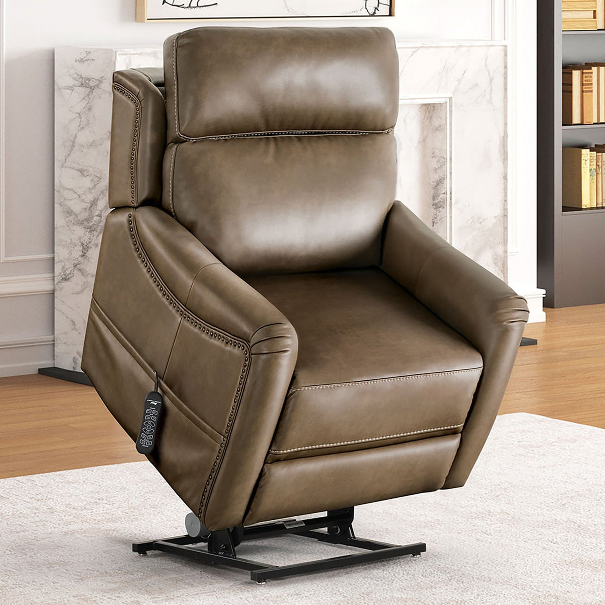 Sylvanus Brown Lift Chair from Furniture of America - Luna Furniture