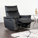 Bienne Black Recliner Chair from Furniture of America - Luna Furniture