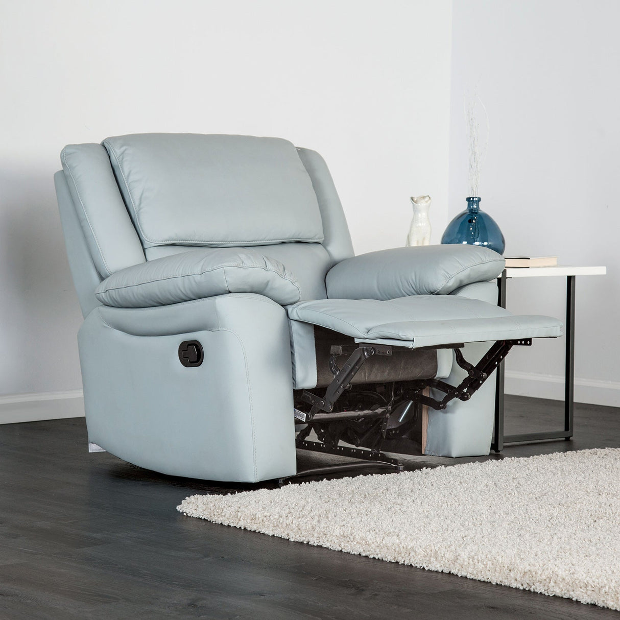 Glarus Powder Blue Recliner Chair from Furniture of America - Luna Furniture