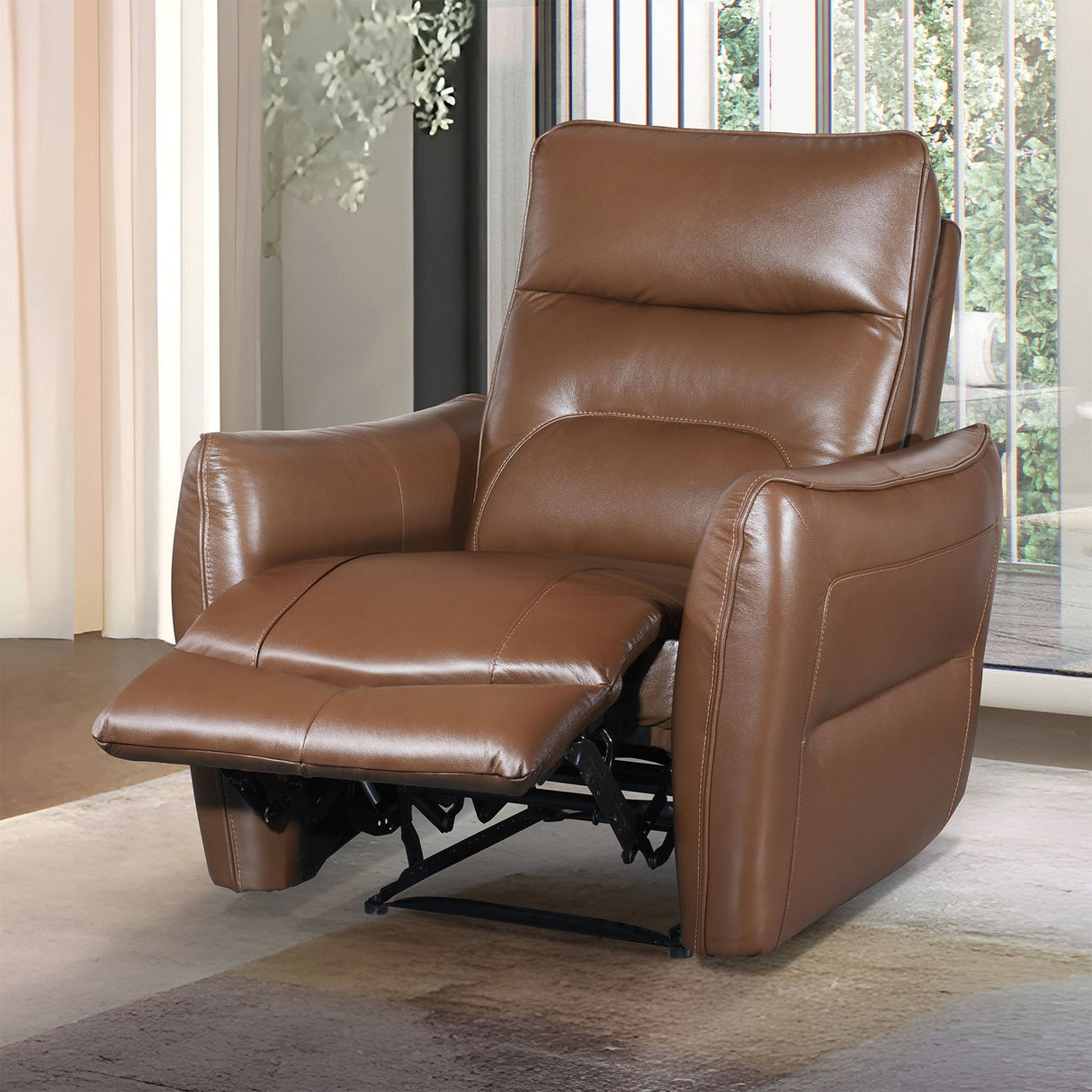 Terentius Caramel Brown Power Recliner from Furniture of America - Luna Furniture