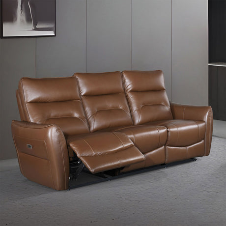 Terentius Caramel Brown Power Sofa from Furniture of America - Luna Furniture