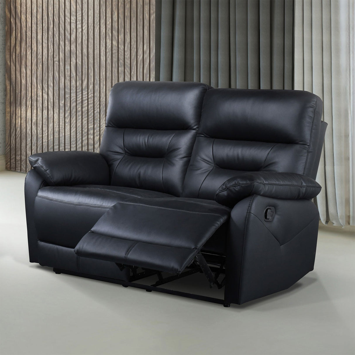 Micaelis Black Manual Recline Loveseat from Furniture of America - Luna Furniture