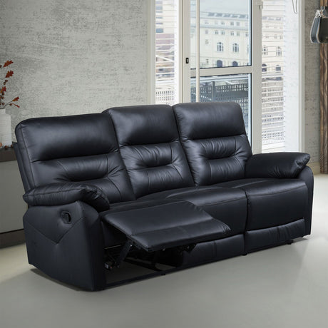 Micaelis Black Manual Recline Sofa from Furniture of America - Luna Furniture