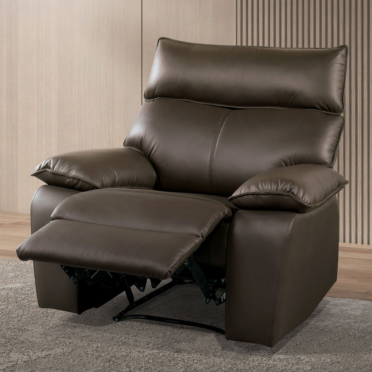 Onoria Brown Manual Recline Chair from Furniture of America - Luna Furniture