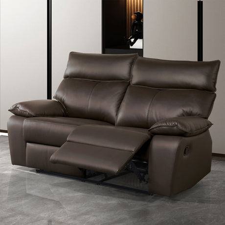 Onoria Brown Manual Recline Loveseat from Furniture of America - Luna Furniture