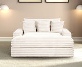 Veyrier White 2 Arm Chaise from Furniture of America - Luna Furniture